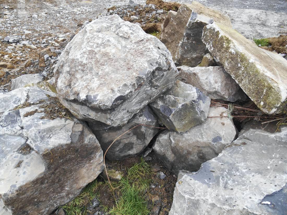 Crushing the farm's own rock for roadway Crushing the farm's own rock for roadway