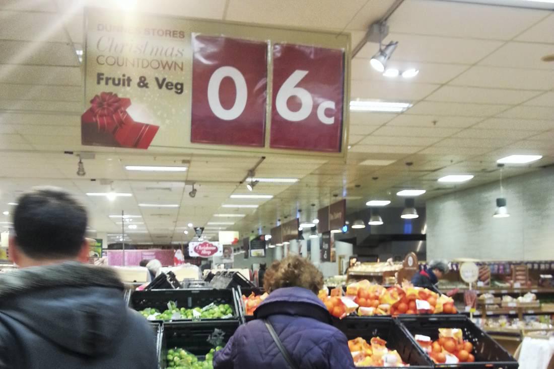 No below cost price selling of fruit and veg before Christmas - supermarkets No below cost price selling of fruit and veg before Christmas - supermarkets