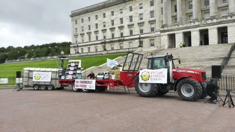 Ulster Farmers Union protest at Stormont Ulster Farmers Union protest at Stormont