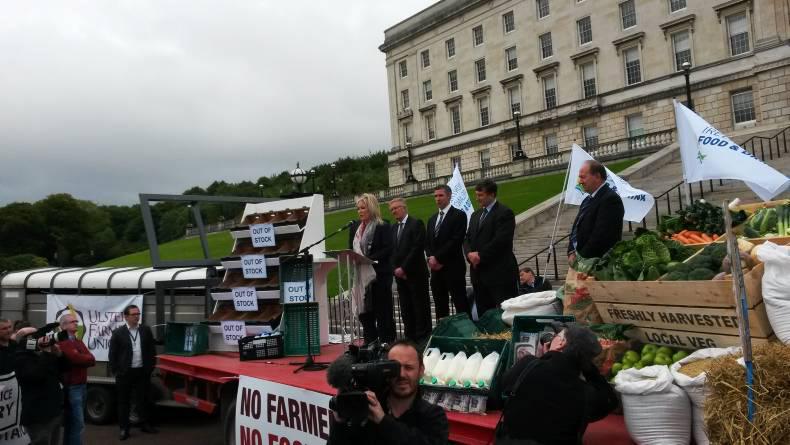 Ulster Farmers Union protest at Stormont Ulster Farmers Union protest at Stormont