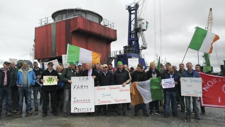 Farmers hold protest over grain prices at Limerick port Farmers hold protest over grain prices at Limerick port