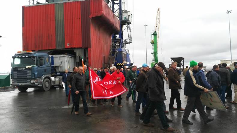 Farmers hold protest over grain prices at Limerick port Farmers hold protest over grain prices at Limerick port