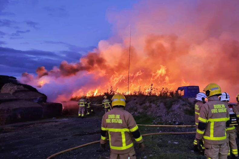 Investigation under way after straw bales set on fire in Dublin Investigation under way after straw bales set on fire in Dublin