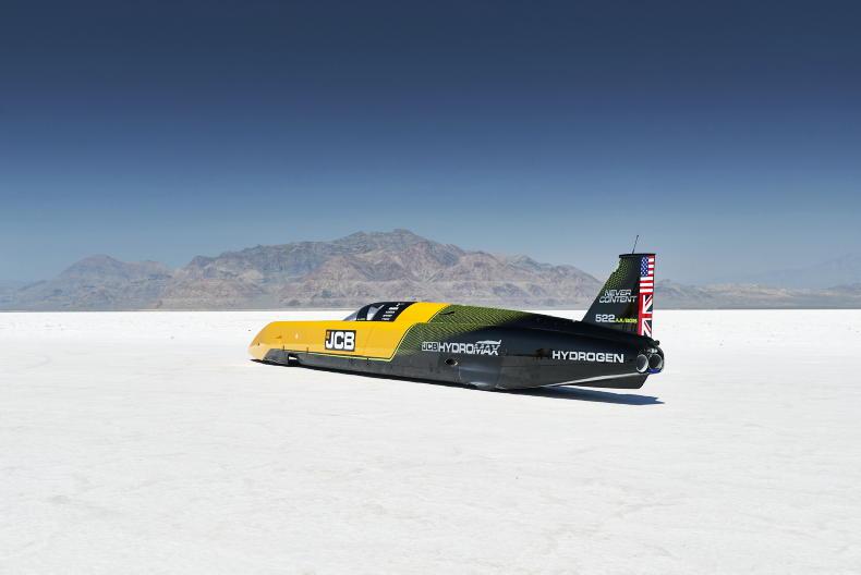 JCB hydrogen-powered car breaks world record at over 650km/h JCB hydrogen-powered car breaks world record at over 650km/h
