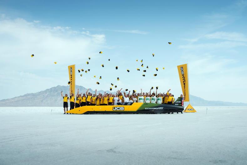 JCB hydrogen-powered car breaks world record at over 650km/h JCB hydrogen-powered car breaks world record at over 650km/h
